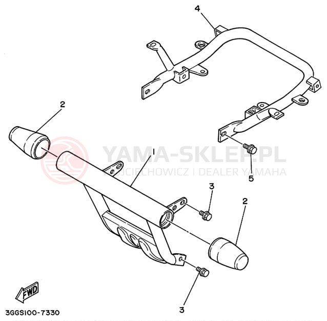Schemat "osłona / stelaż" do Yamaha BANSHEE YFZ350L