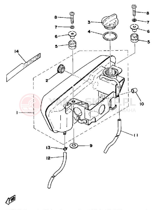 Schemat "Miska olejowa" do Yamaha DT100C