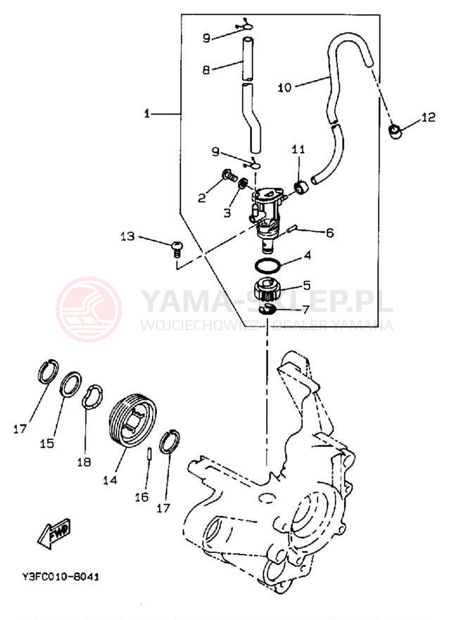 Schemat "Pompa olejowa" do Yamaha ZUMA CW50W