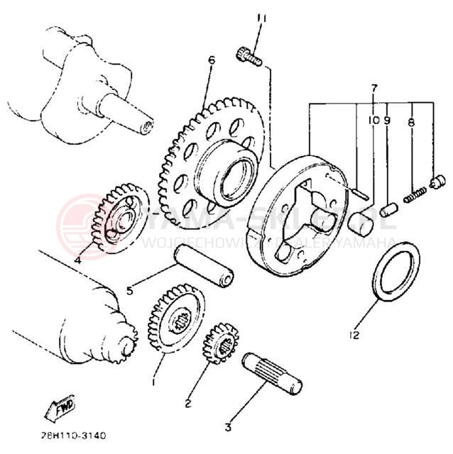 Schemat "rozrusznik" do Yamaha V-MAX 1200 VMX12SC/VMX12S