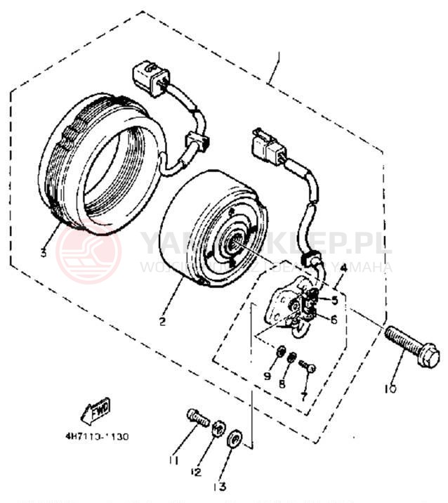 Schemat "Układ zapłonowy" do Yamaha XJ650K