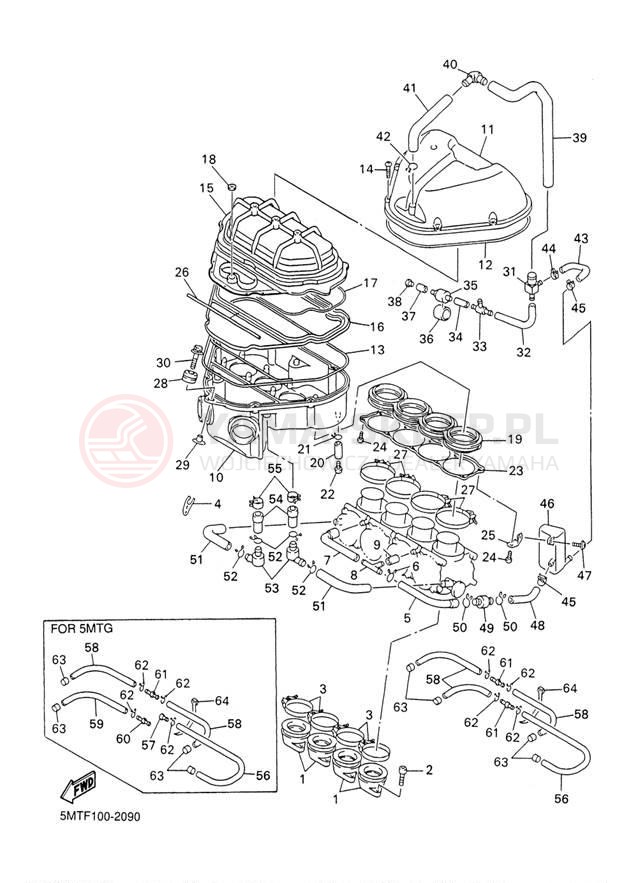 Schemat "Wtrysk paliwa" do Yamaha YZFR6 YZFR6P/YZFR6PC