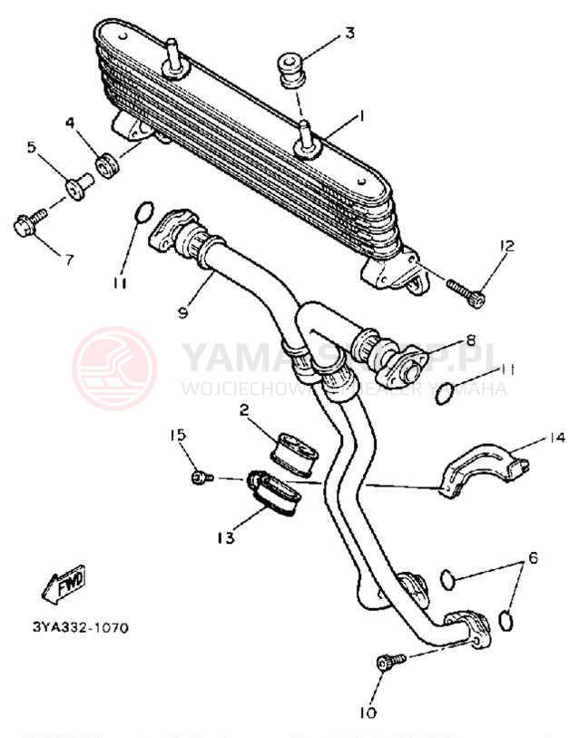 Schemat "Chłodnica oleju" do Yamaha FJ1200B/FJ1200BC