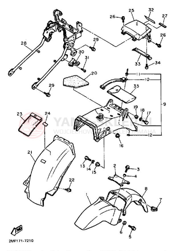 Schemat "błotnik" do Yamaha FZ700TC/FZ700T