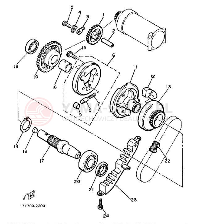 Schemat "rozrusznik" do Yamaha MAXIM XJ700N/XJ700NC