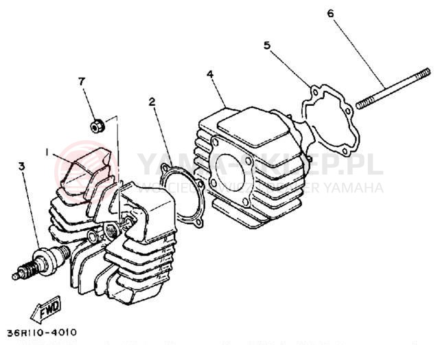 Schemat "głowica" do Yamaha 4-ZINGER YF60S