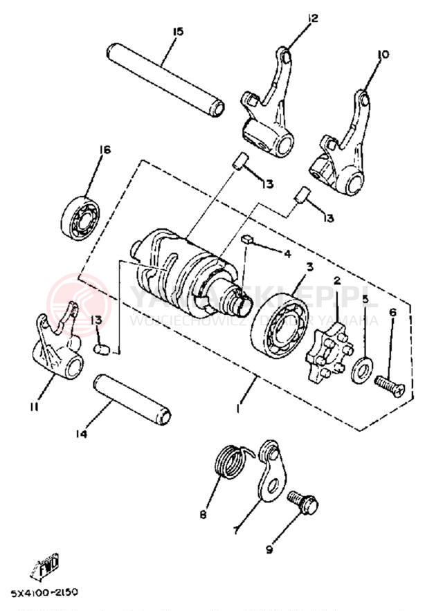Schemat "Wodziki, automat" do Yamaha YZ100K
