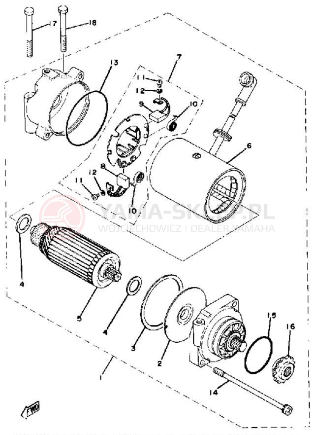 Schemat "rozrusznik" do Yamaha XS400SG