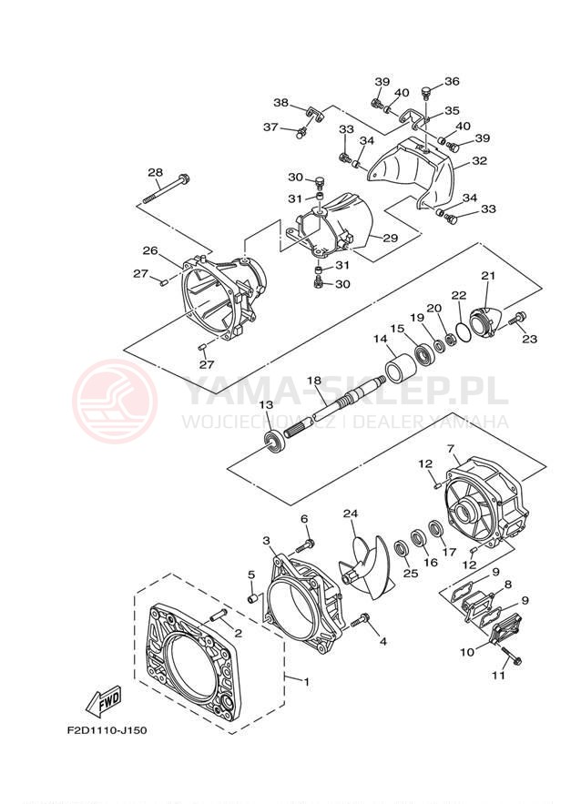 Schemat "JET UNIT" do Yamaha 242 LIMITED SXT1800HJ