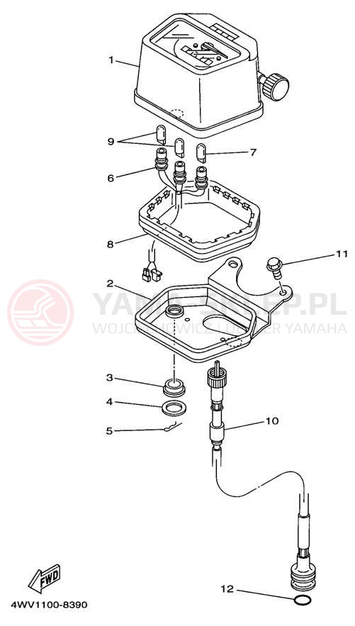 Schemat "licznik" do Yamaha GRIZZLY YFM600FWAK/YFM600FWAK