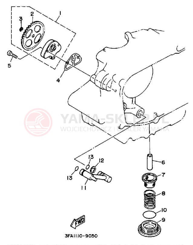 Schemat "Pompa olejowa" do Yamaha BREEZE YFA1W