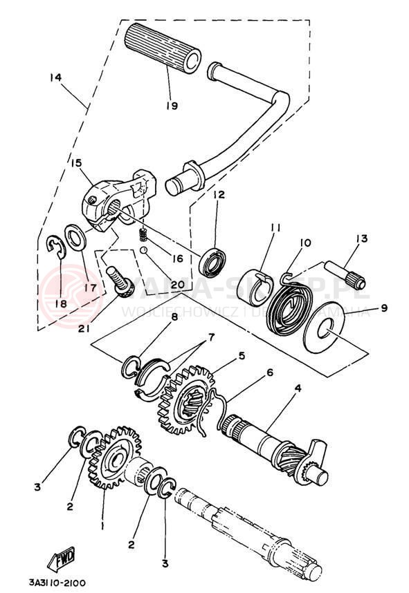 Schemat "rozrusznik" do Yamaha RT100K