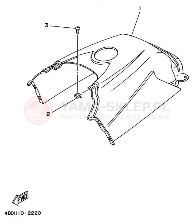 Schemat "Pokrywa boczna" do Yamaha YFB250UH_M/YFB250H_MN