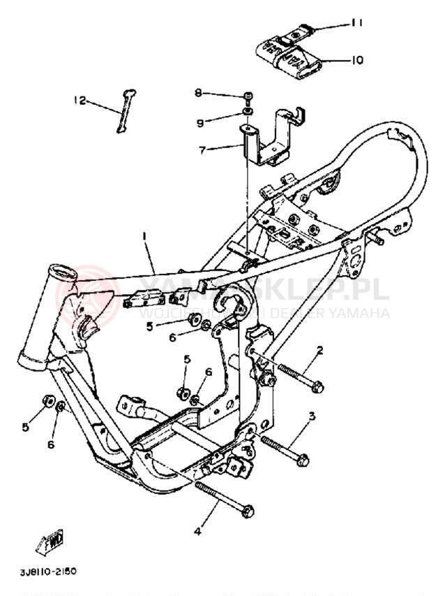 Schemat "Rama " do Yamaha DT80K