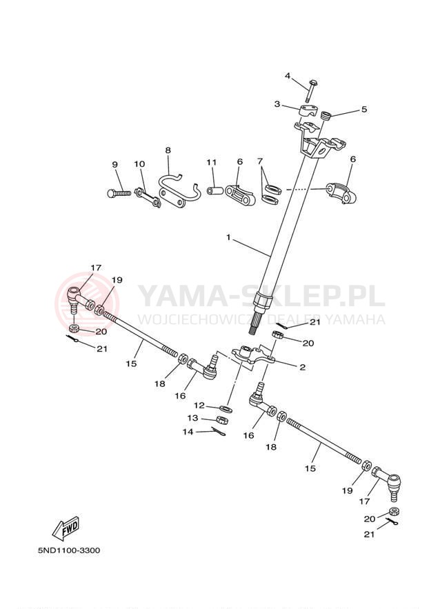 Schemat "Półki zawieszenia" do Yamaha GRIZZLY 450 HUNTER YFM45FGHW
