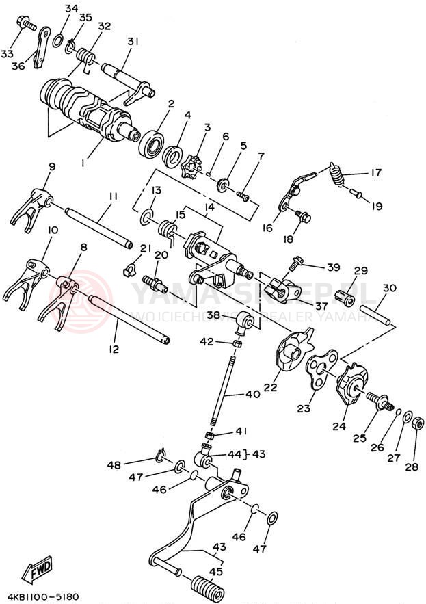 Schemat "Wodziki, automat" do Yamaha WOLVERINE YFM35FXG_M