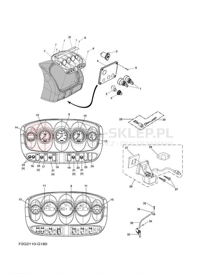 Schemat "układ elektryczny" do Yamaha 212SS FAT1100BG