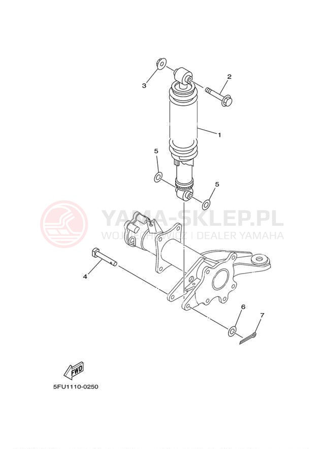 Schemat "zawieszenie tył" do Yamaha BIG BEAR 400 2WD YFM40S