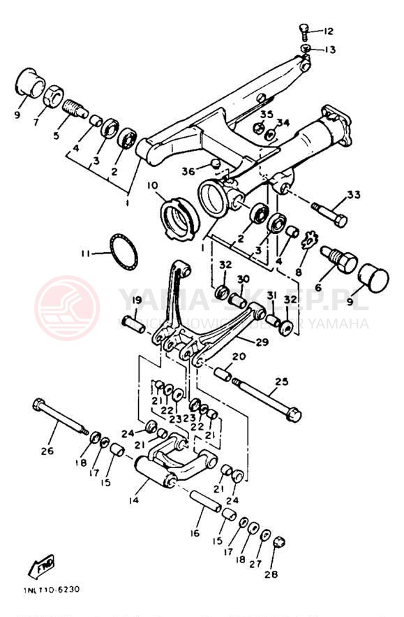 Schemat "wahacz" do Yamaha XVZ13TC/XVZ13T