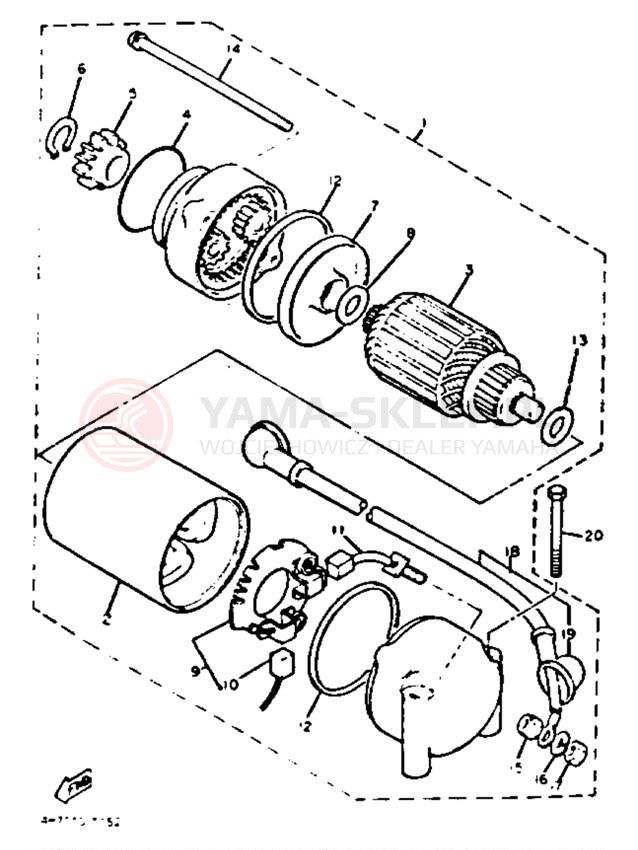 Schemat "rozrusznik" do Yamaha XJ750J