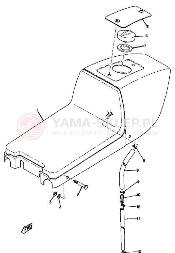 Schemat "siedzenie" do Yamaha TD2