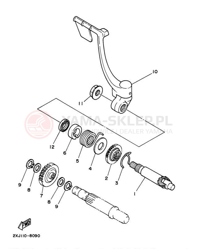 Schemat "rozrusznik" do Yamaha BLASTER YFS200J_MN