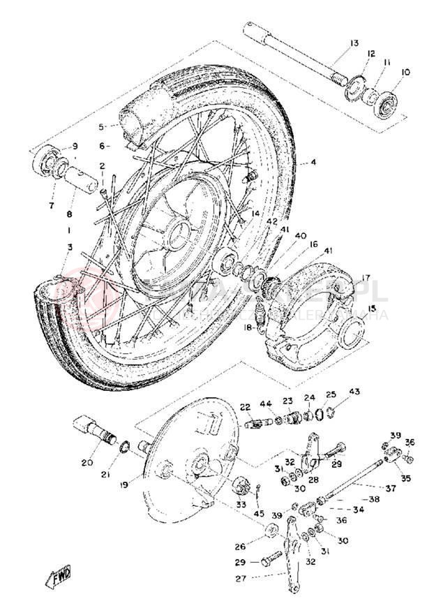 Schemat "Koło przód" do Yamaha CS5