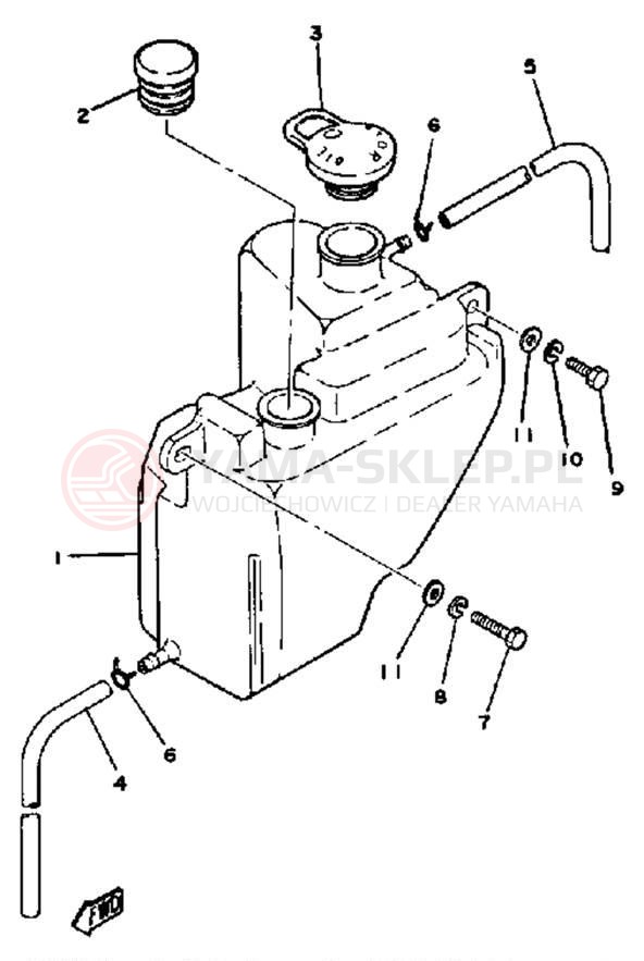 Schemat "Miska olejowa" do Yamaha MX100J