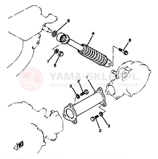 Schemat "wahacz, zawieszenie" do Yamaha YAMAHOPPER QT50S