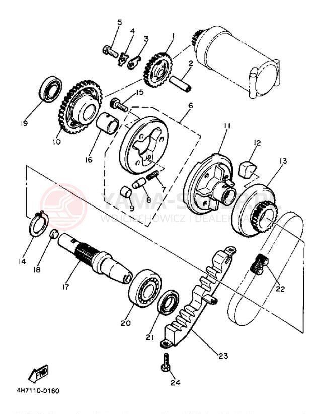 Schemat "rozrusznik" do Yamaha XJ650LJ