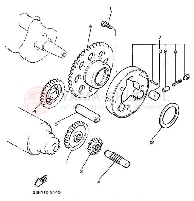 Schemat "rozrusznik" do Yamaha XVZ13DSC/XVZ13DS