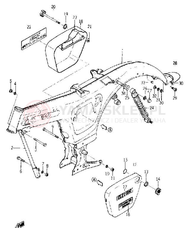 Schemat "rama" do Yamaha YL1E