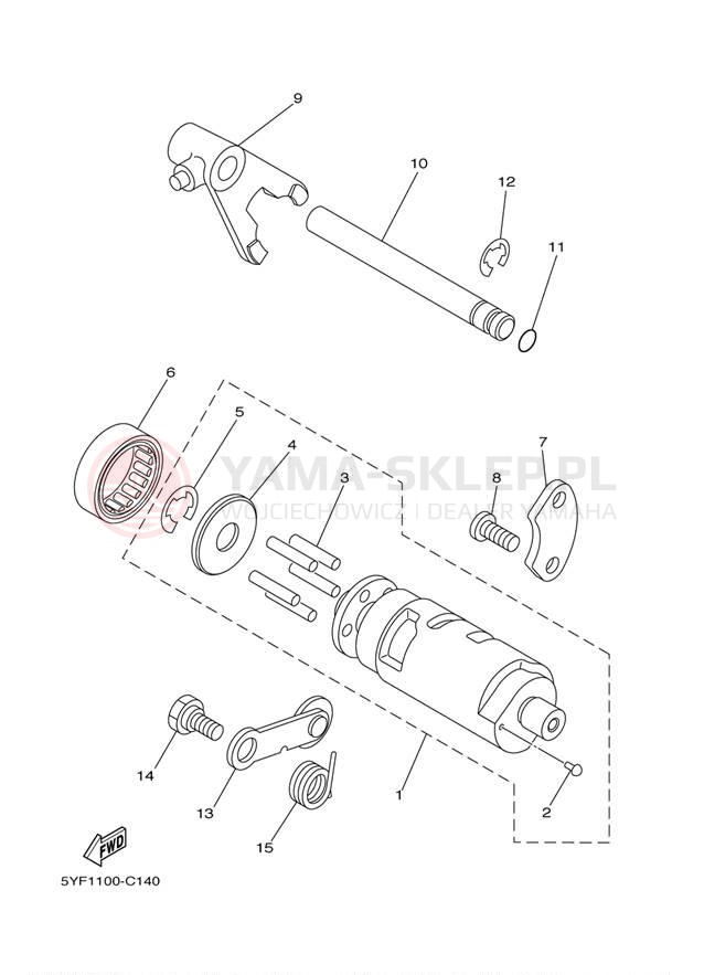 Schemat "Wodziki, automat" do Yamaha RAPTOR 50 YFM50RV