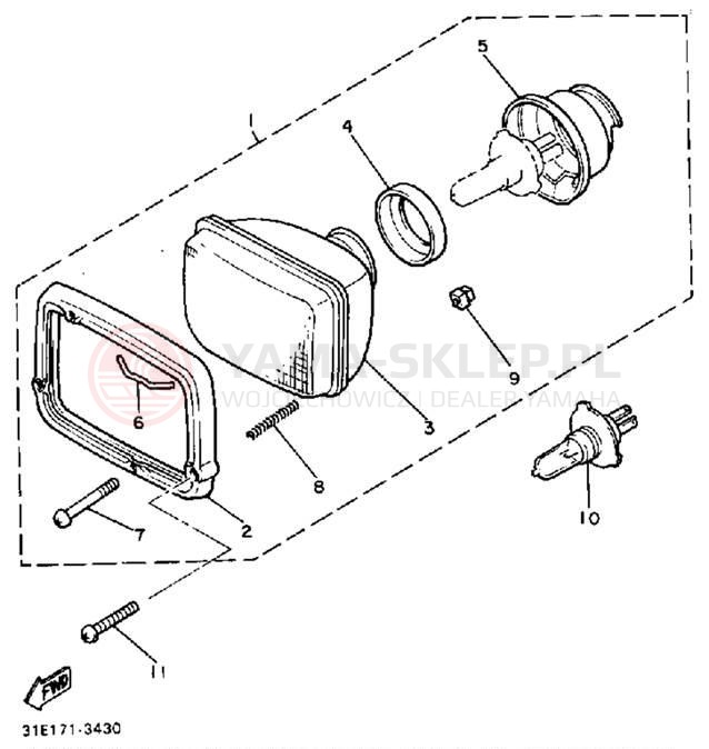 Schemat "Lampa przód" do Yamaha FJ600LC/FJ600L