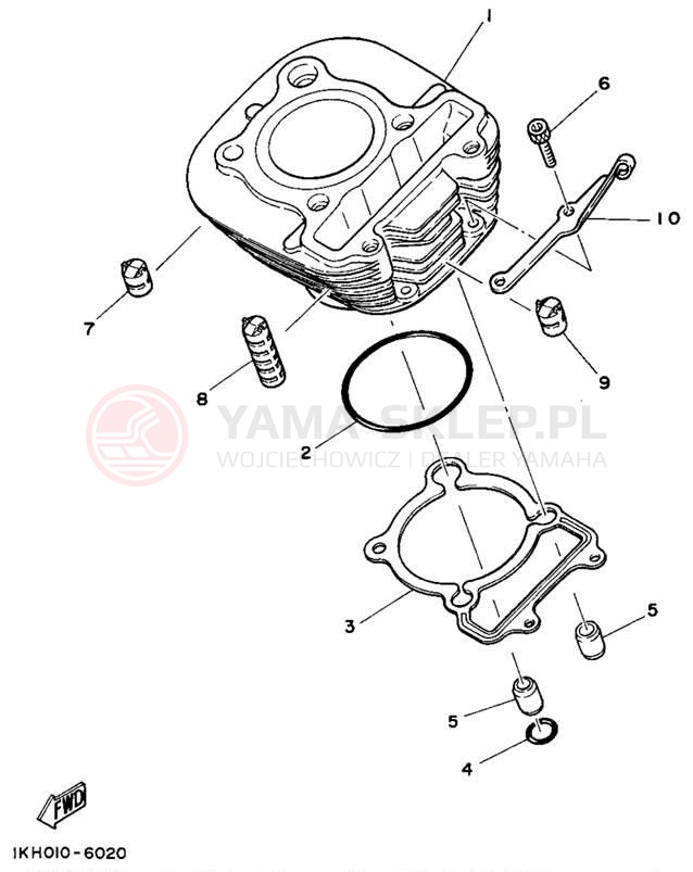 Schemat "cylinder" do Yamaha SEROW XT225F/XT225FC