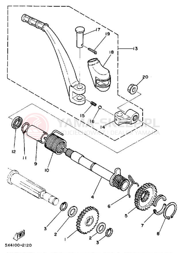 Schemat "rozrusznik" do Yamaha YZ125L