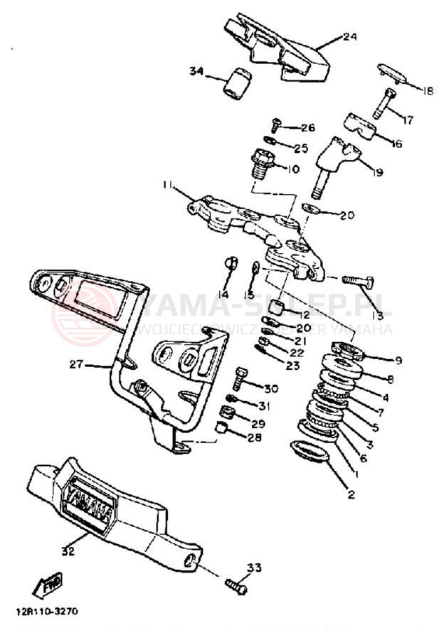 Schemat "Półki zawieszenia" do Yamaha XS400K