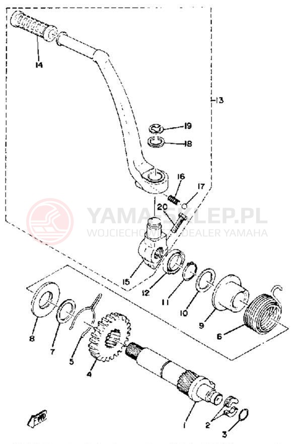 Schemat "kopniak" do Yamaha XS650G