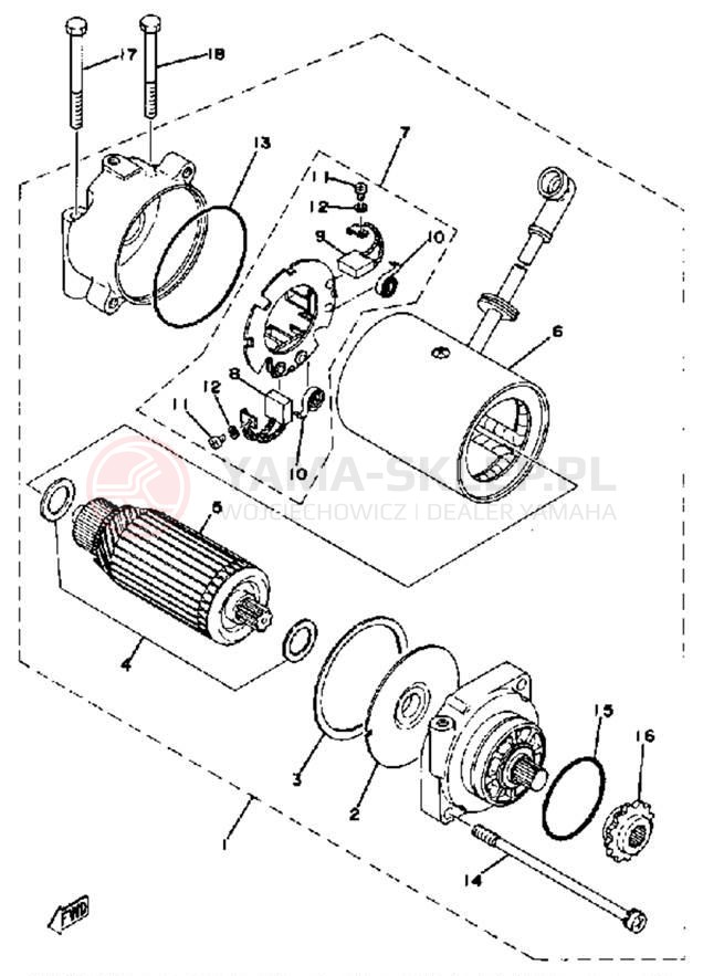 Schemat "rozrusznik" do Yamaha XS400F