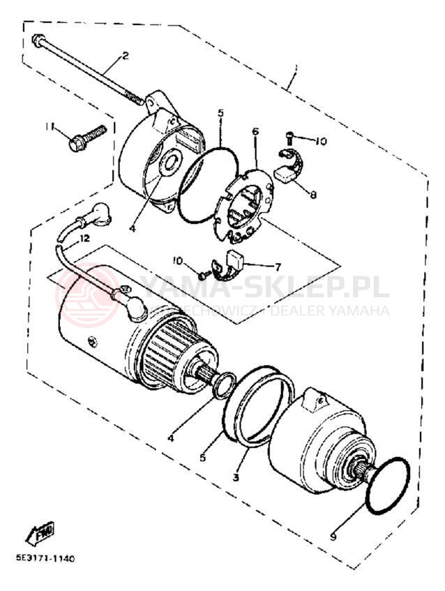 Schemat "rozrusznik" do Yamaha VIRAGO 750 XV750K