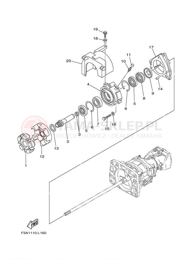 Schemat "JET UNIT" do Yamaha AR190 EARLY RX1800AM/RX1800BM