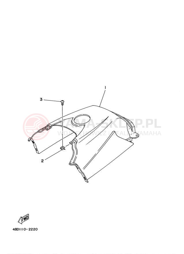 Schemat "Pokrywa boczna" do Yamaha TIMBERWOLF 4WD YFB250FWM