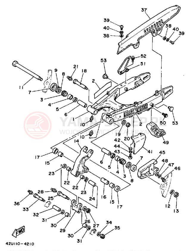 Schemat "wahacz" do Yamaha XT250LC/XT250L