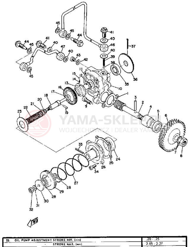 Schemat "Pompa olejowa" do Yamaha R3