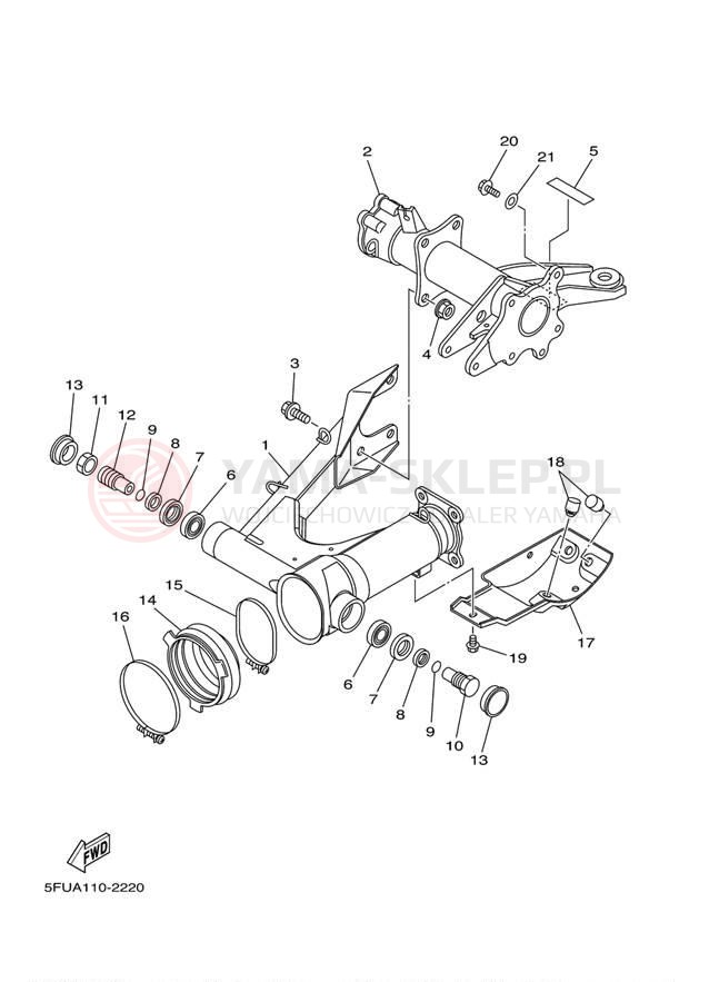 Schemat "wahacz" do Yamaha BIG BEAR 400 2WD YFM40S