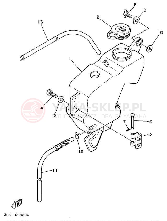 Schemat "Miska olejowa" do Yamaha ENDURO DT50W/DT50LC
