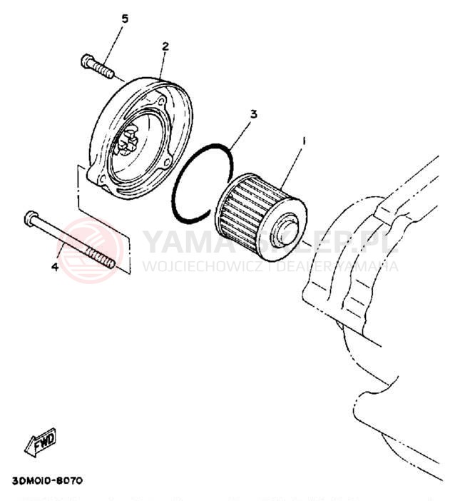 Schemat "Filtr oleju" do Yamaha ROUTE 66 XV250AC/XV250A