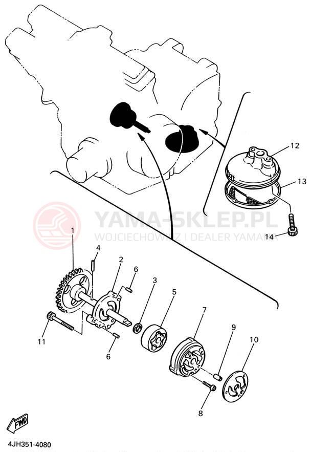 Schemat "Pompa olejowa" do Yamaha YZF600R YZF600RN/YZF600RNC