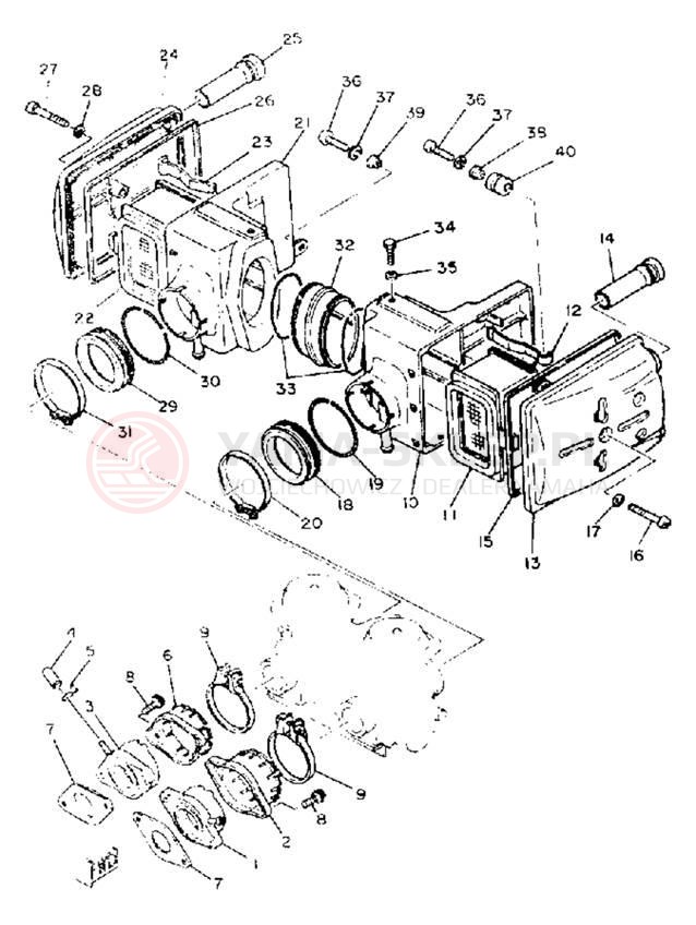 Schemat "Wtrysk paliwa" do Yamaha XS650SG