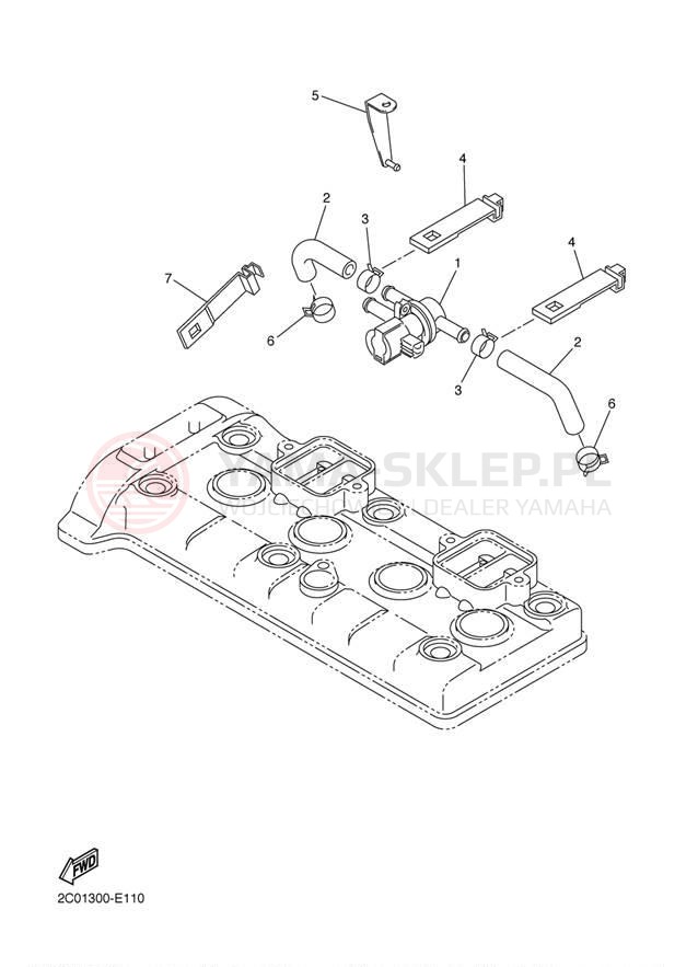 Schemat "System odbioru powietrza" do Yamaha R6 CA YZFR6WC/YZFR6W